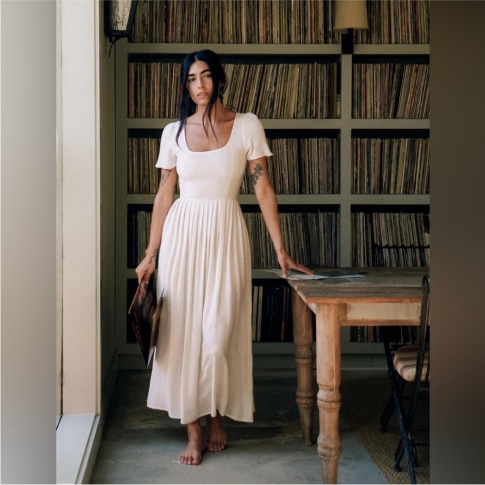Christy Dawn Cream Midi Dress